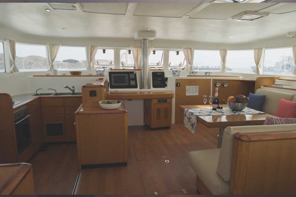 Inside one of our yach charters for you surfari trip